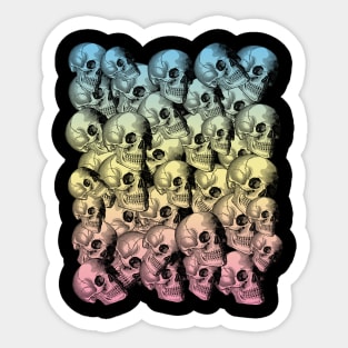 Skull Rainbow †††† Graphic Design Pattern Sticker